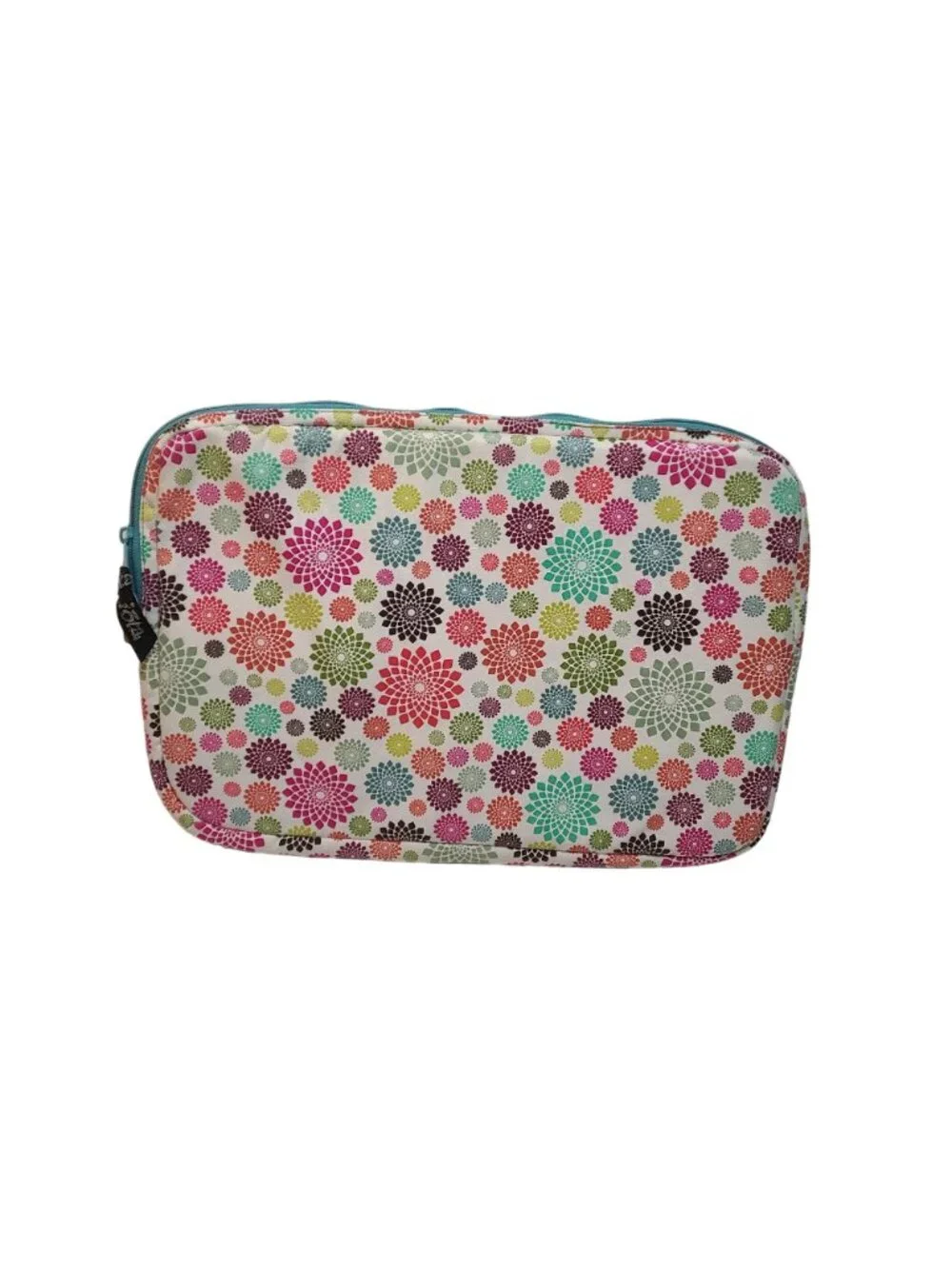 C.R. Gibson Iota Chic Laptop Sleeve Padded Bag Zip Close Geometric Multicolored